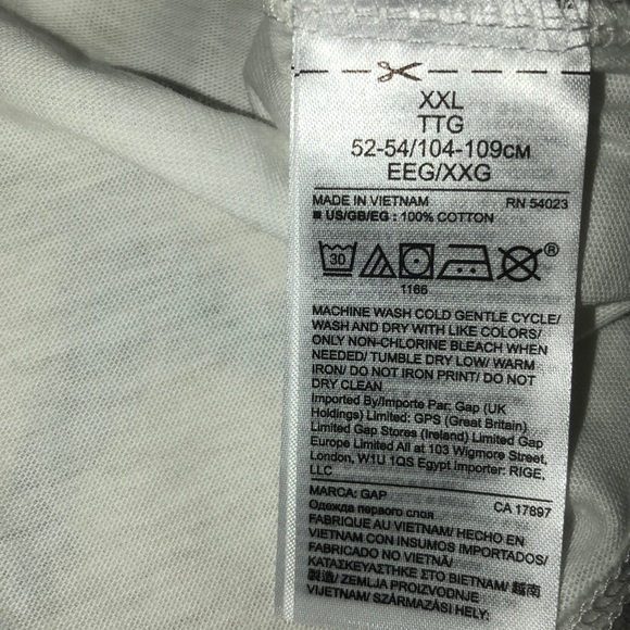 Men’s Everyday Gap Stripe Gradient white tee XXL - Picture 5 of 6